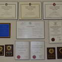 Mia's Wall of Certifications